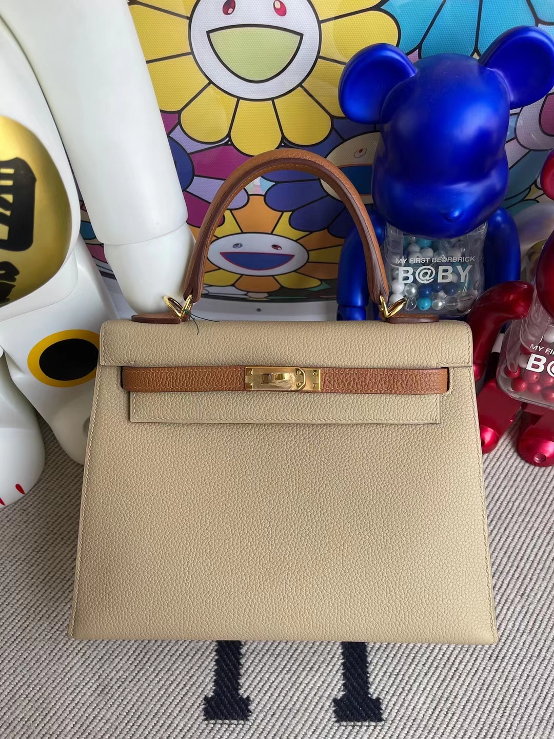 Uncle Bench Hermes Kelly 25cm Togo S2 Trench & Ck37 Golden brown Gold Hardware Full Handmade