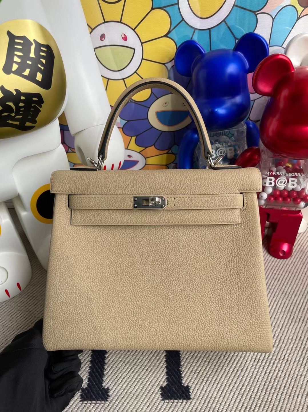 Uncle Bench Hermes Kelly 25cm togo s2 Trench Silver Hardware Full Handmade