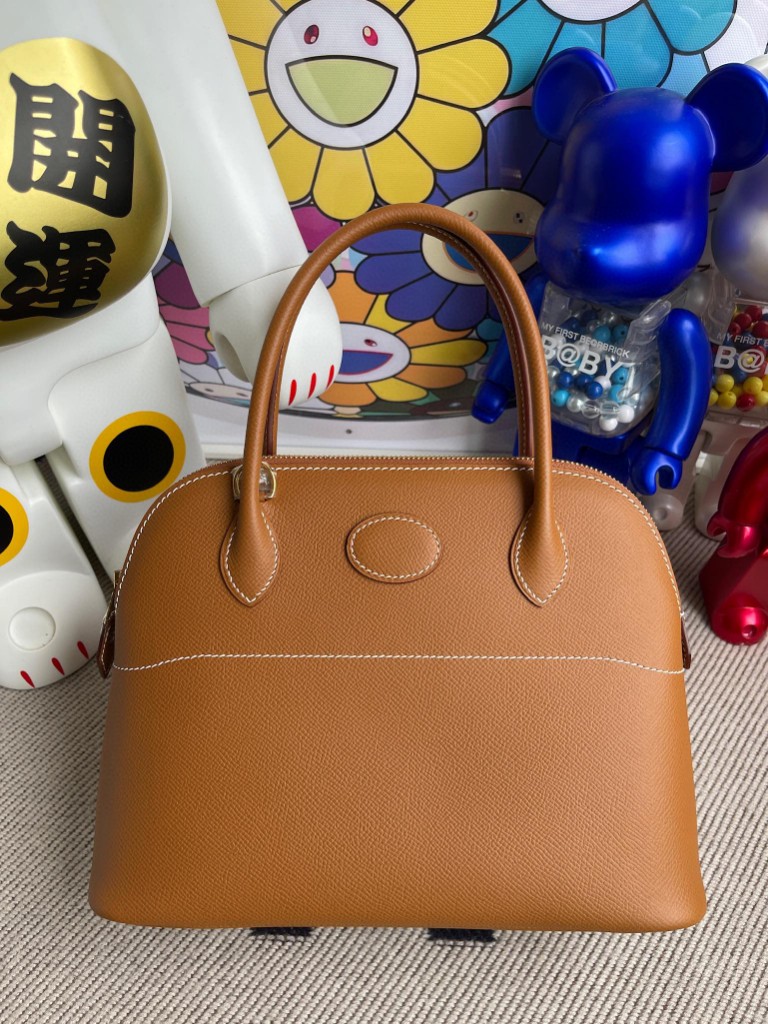 Uncle Bench Hermes Bolide 27cm Epsom ck37 Golden brown Gold Hardware Full Handmade