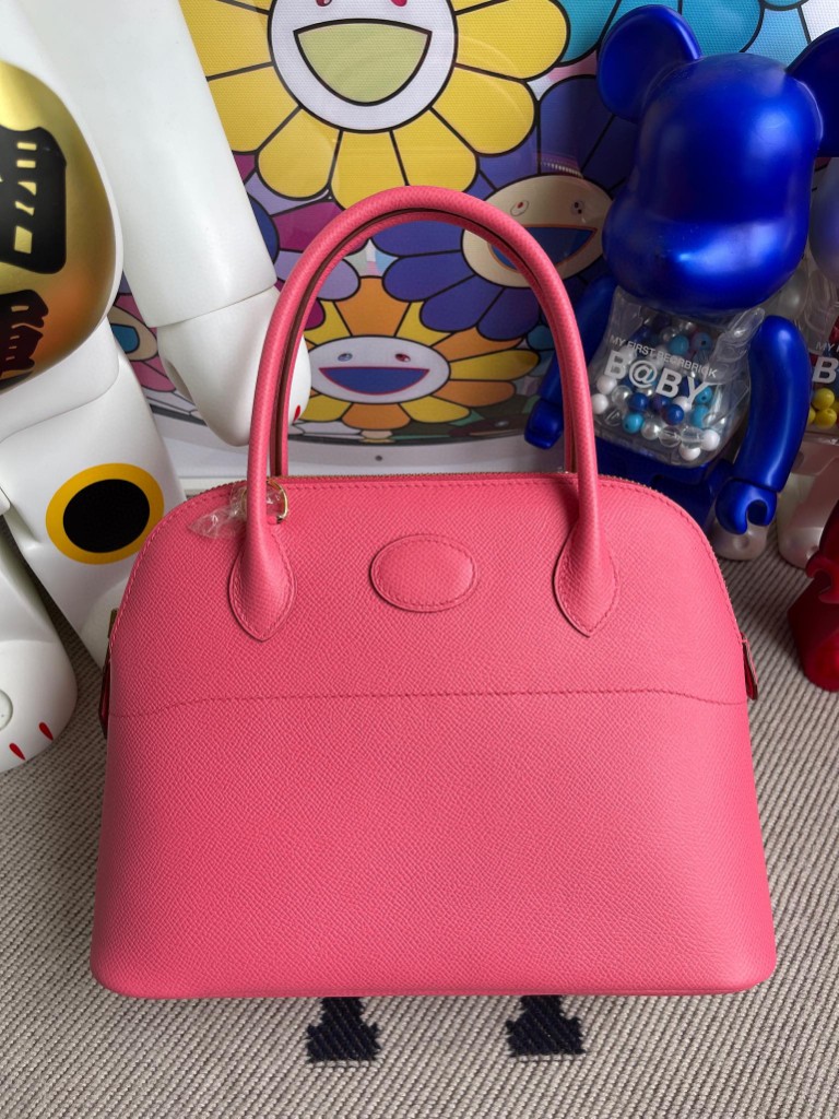Uncle Bench Hermes Bolide 27cm Epsom 8W lipstick pink Gold Hardware Full Handmade