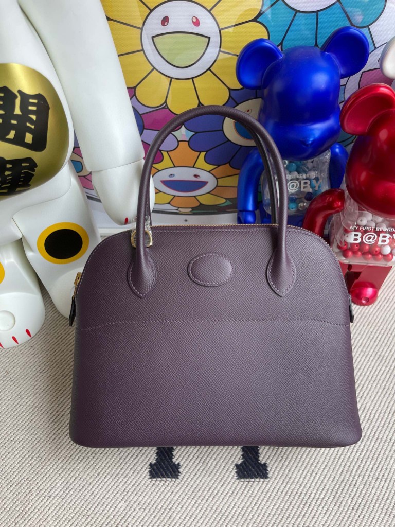 Uncle Bench Hermes Bolide 27cm Epsom grape purple Gold Hardware Full Handmade