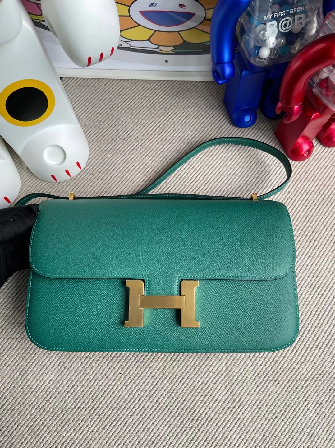Uncle Bench Hermes Constance Elan Epsom Z6 peacock green Gold Hardware 26cm Full Handmade