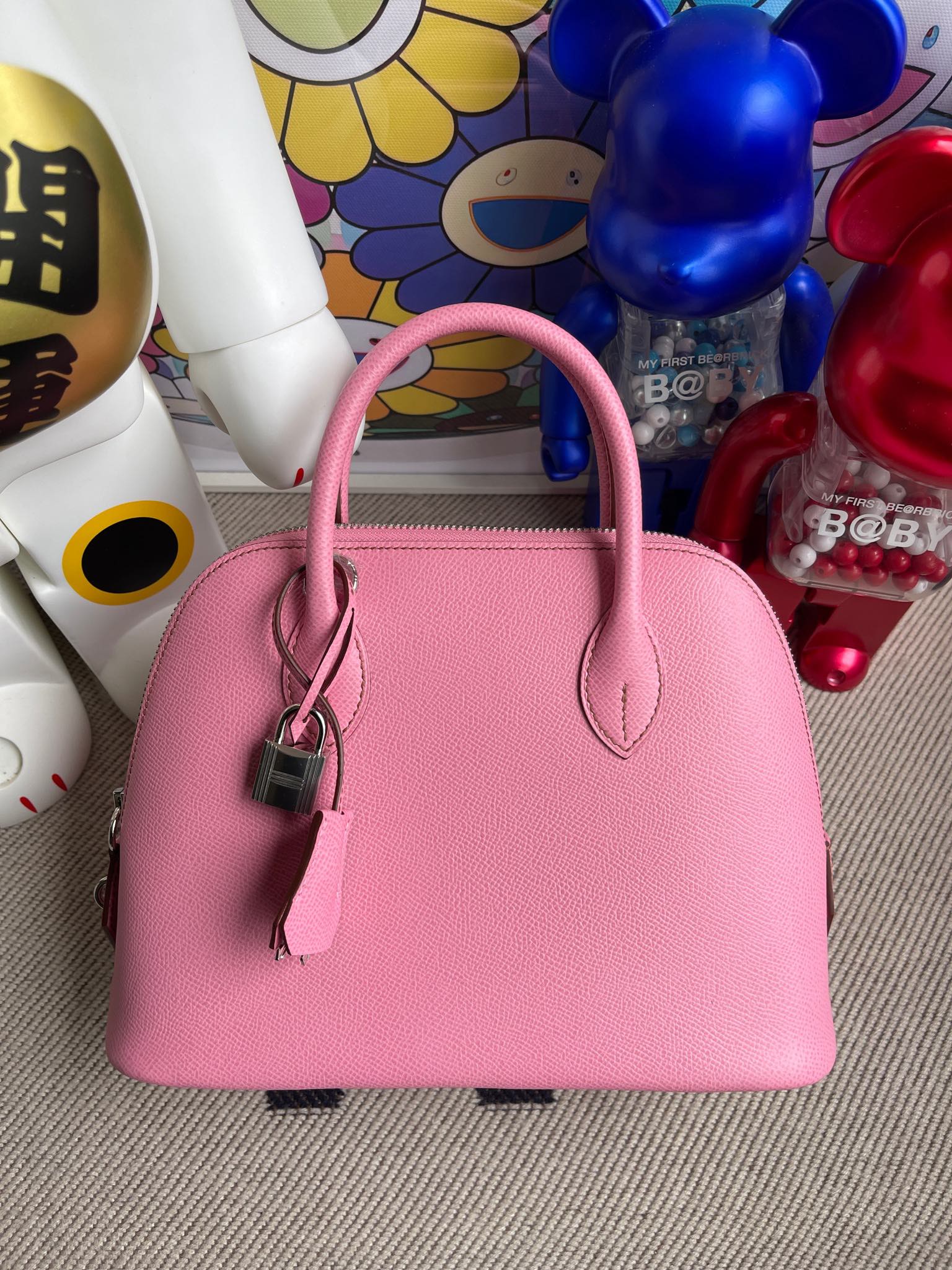 Uncle Bench Hermes Bolide Epsom 5P sakura pink Silver Hardware 25cm Full Handmade