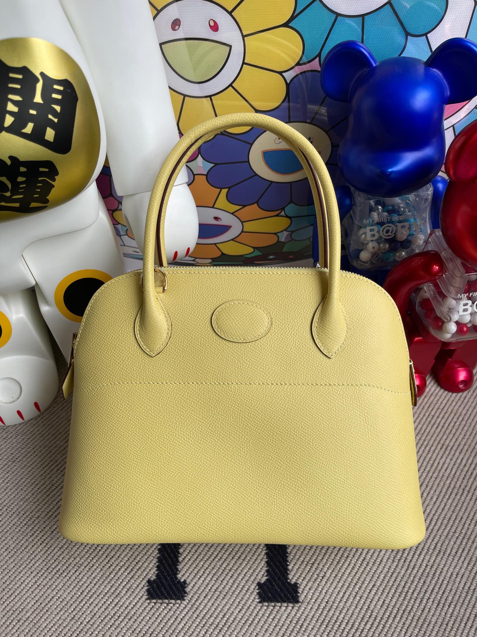 Uncle Bench Hermes Bolide Epsom C9 Light yellow Gold Hardware 27cm Full Handmade