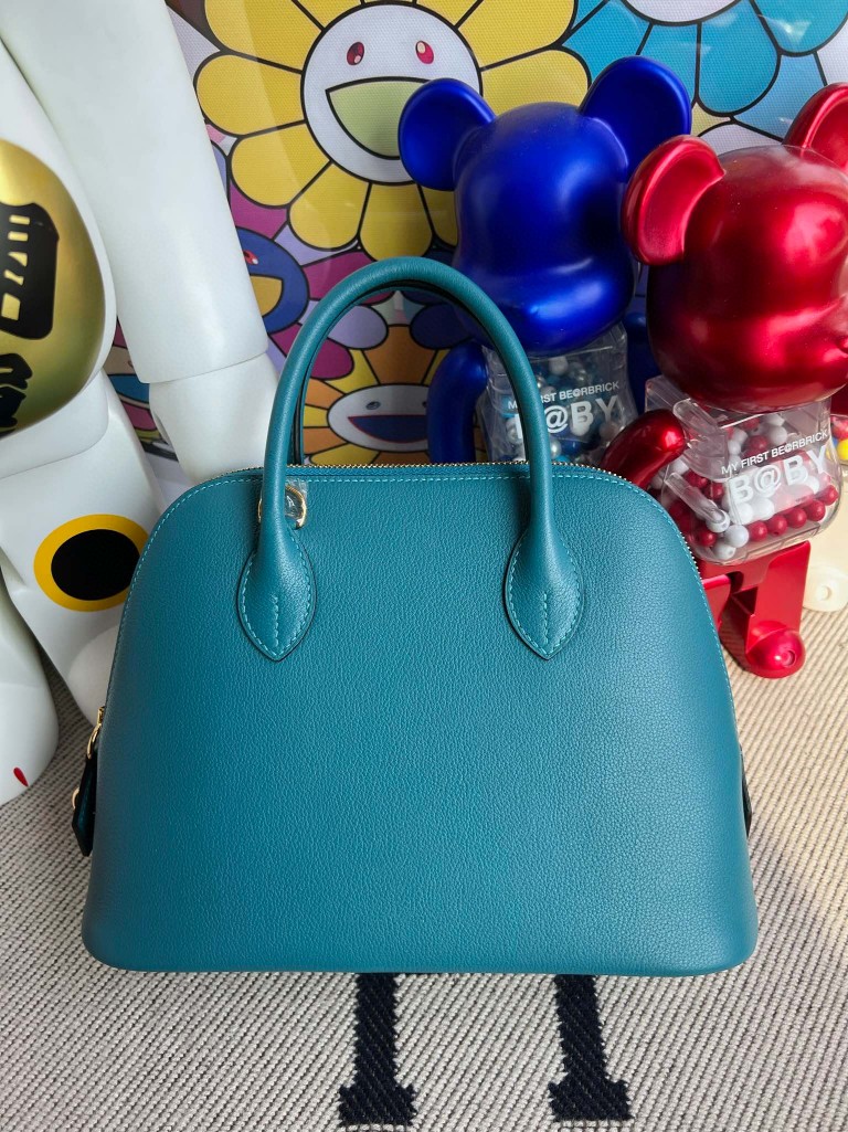 Uncle Bench Hermes Bolide Evecolor W0 Vert Bosphore Gold Hardware 25cm Full Handmade