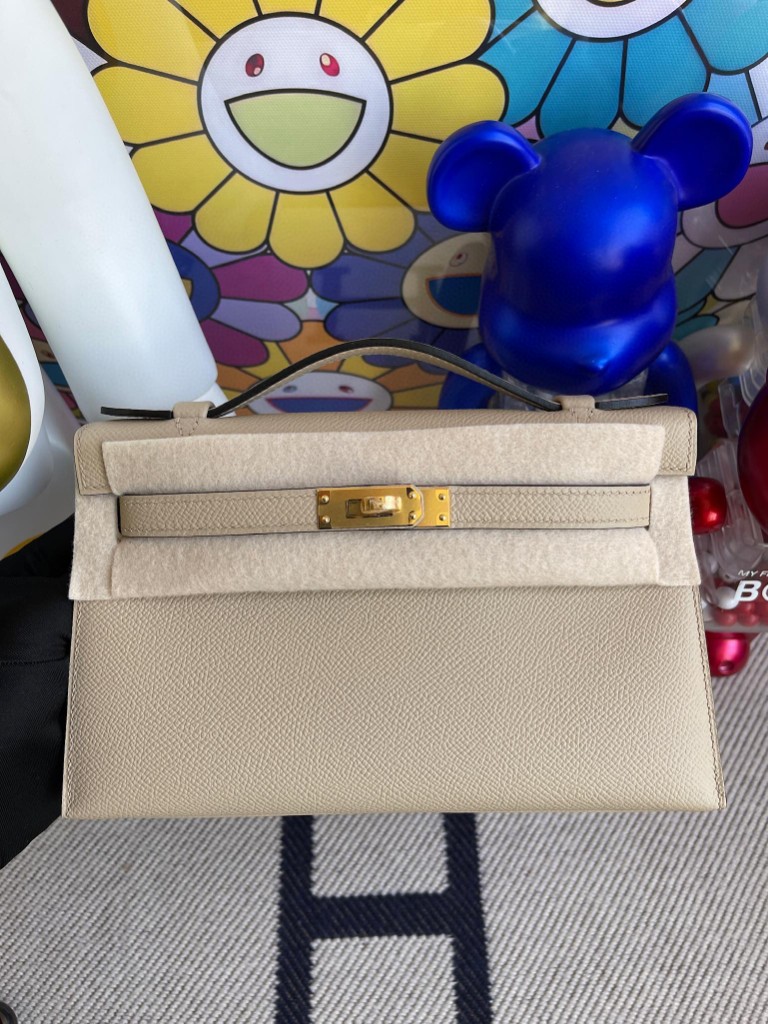 Uncle Bench Hermes kelly pochette Epsom S2 Trench Gold Hardware 22cm Full Handmade