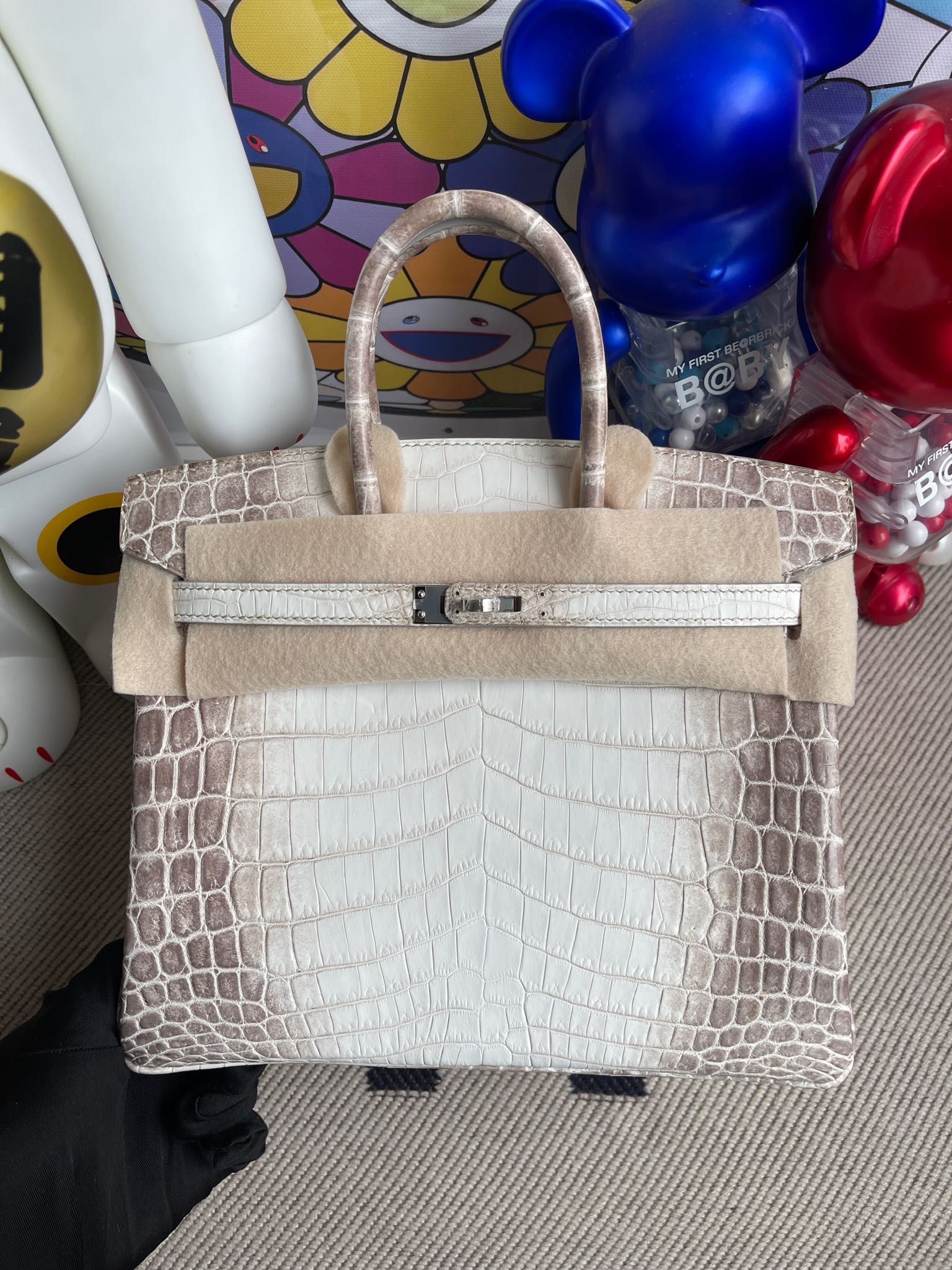 Uncle Bench Hermes Birkin crocodile Himalaya Silver Hardware 25cm Full Handmade