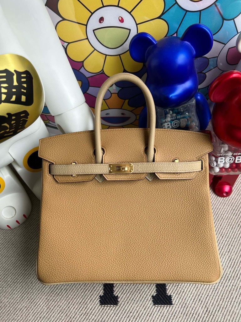 Uncle Bench Hermes Birkin Togo Biscuits color & Trench Gold Hardware 25cm Full Handmade
