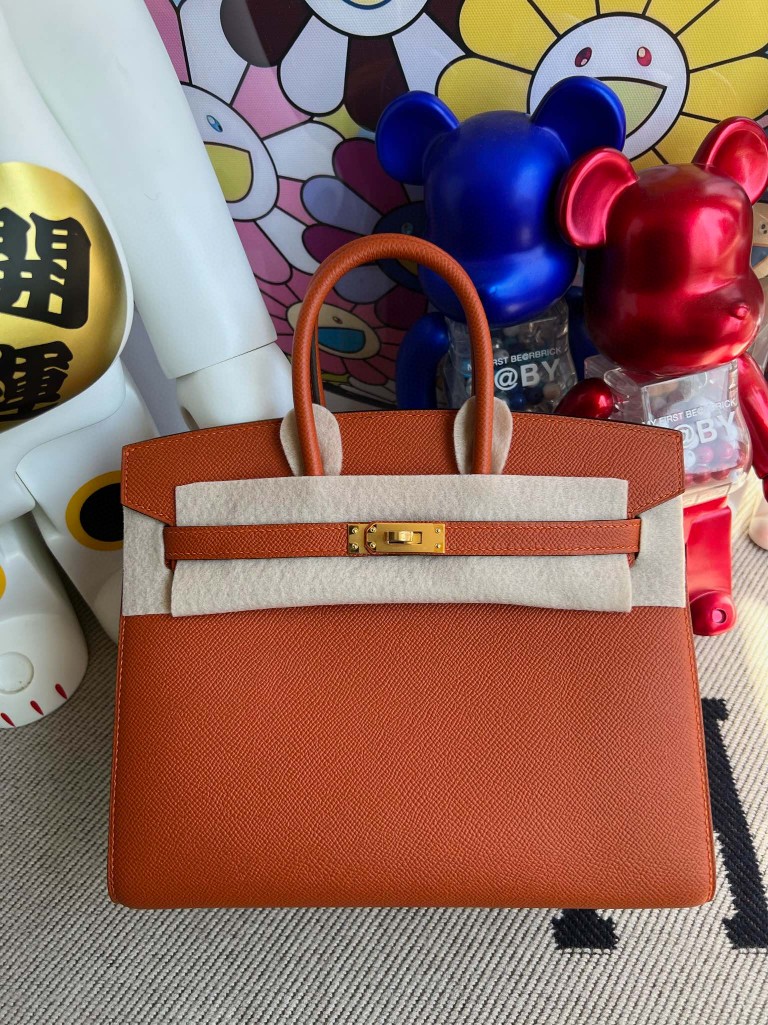 Uncle Bench Hermes Birkin Epsom Sellier Terre battue Gold Hardware 25cm Full Handmade