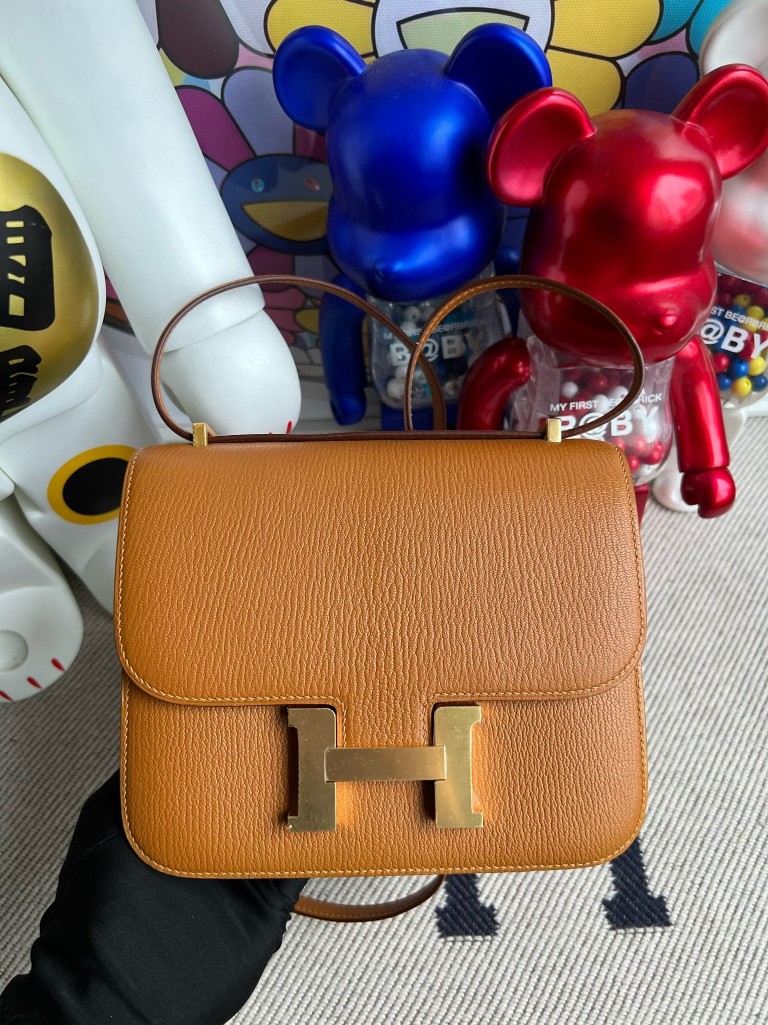 Uncle Bench Hermes Constance Chevre ck37 Golden Gold Gold Hardware 18cm Full Handmade