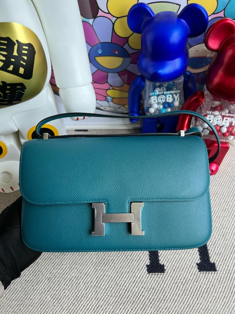 Uncle Bench Hermes Constance Epsom W0 Vert Bosphore Silver Hardware 18cm Full Handmade