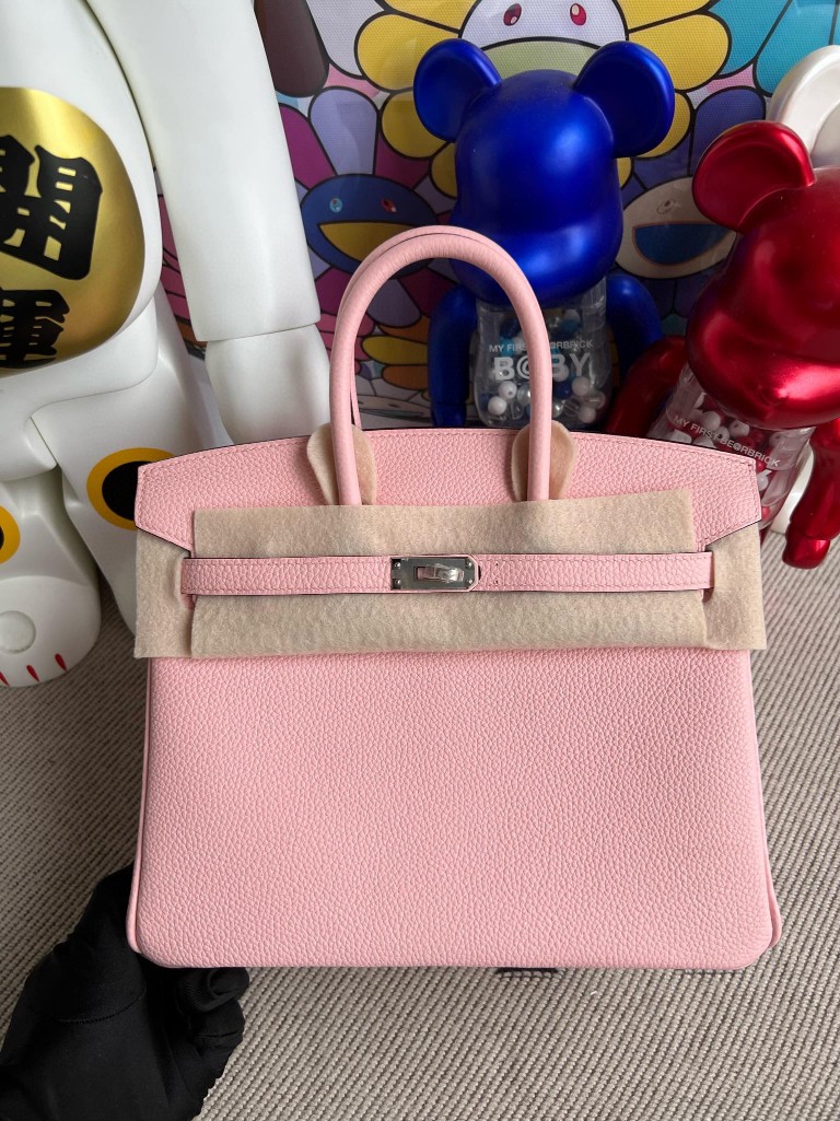 Uncle Bench Hermes Birkin Togo 3Q rose sakura Silver Hardware 25cm Full Handmade