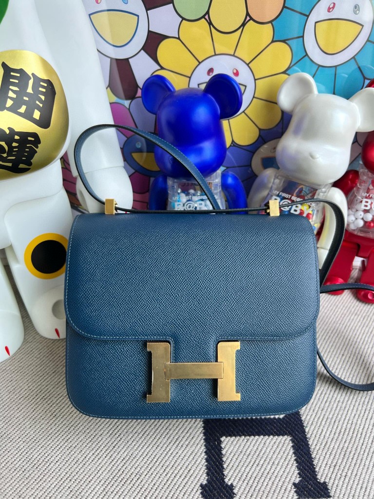 Uncle Bench Hermes Constance Epsom S4 deep blue gold Hardware 24cm Full Handmade