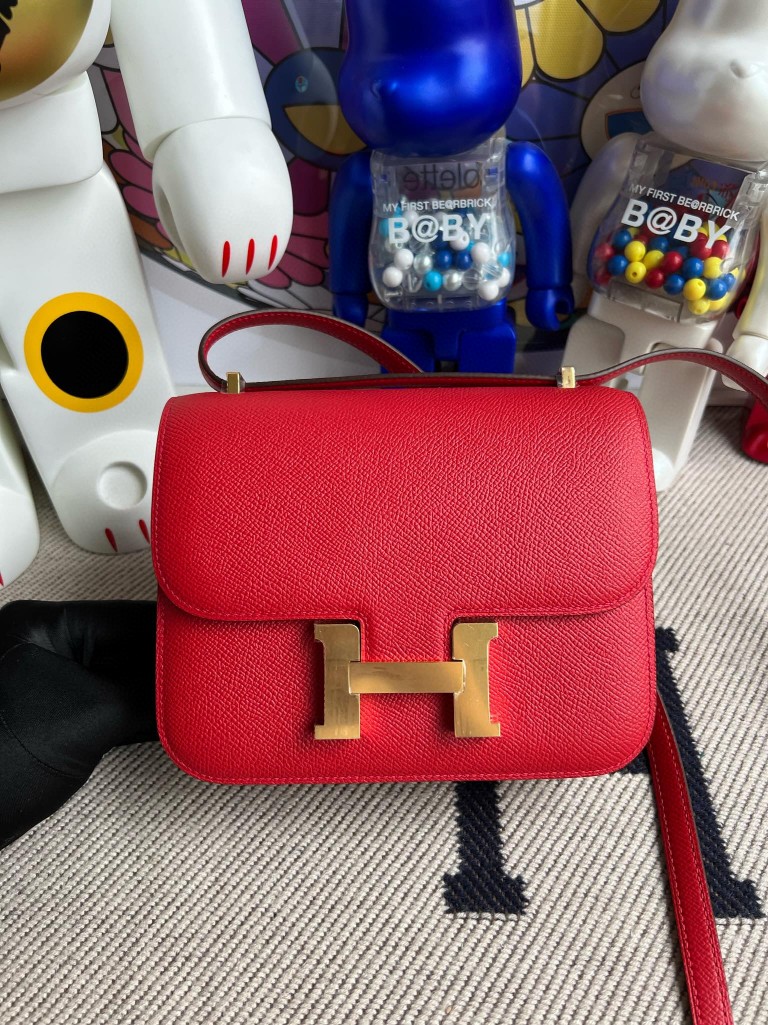 Uncle Bench Hermes Constance Epsom Q5 Rouge Red Gold Hardware 18cm Full Handmade