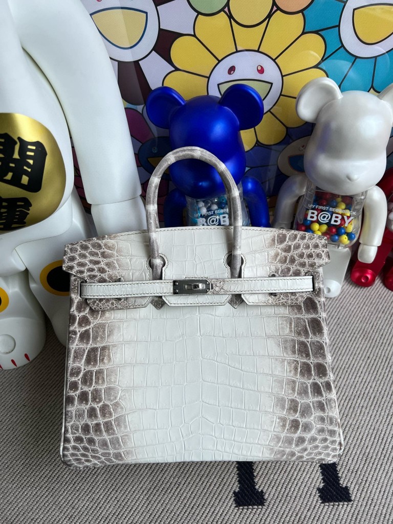 Uncle Bench Hermes Birkin crocodile Himalaya Silver Hardware 25cm Full Handmade