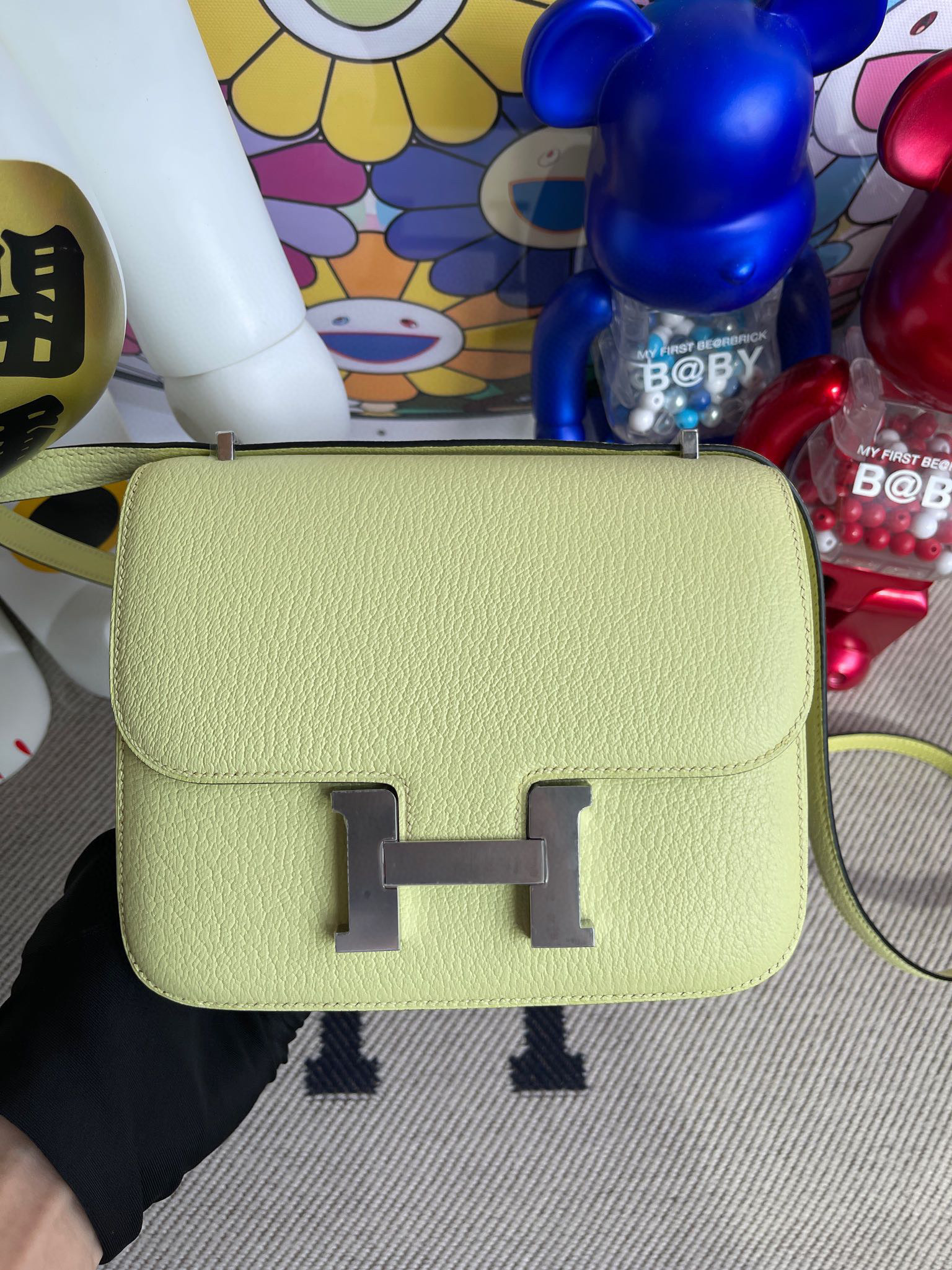 Hermes Constance 18CM Chevre R9 Jaune Bourgeon PHW Handmade
