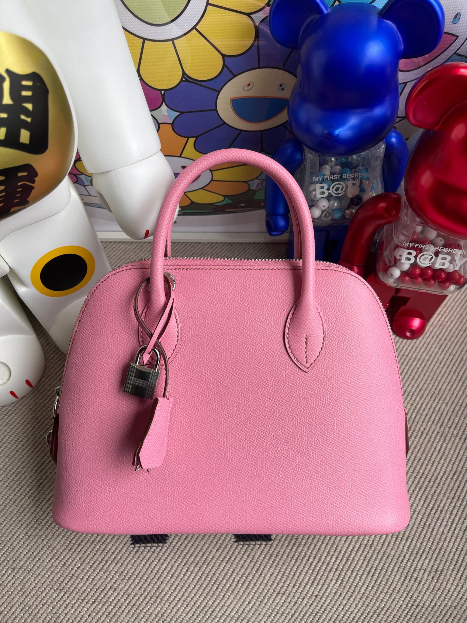 Uncle Bench Hermes Bolide 25CM Epsom 5P Pink Silver Hardware