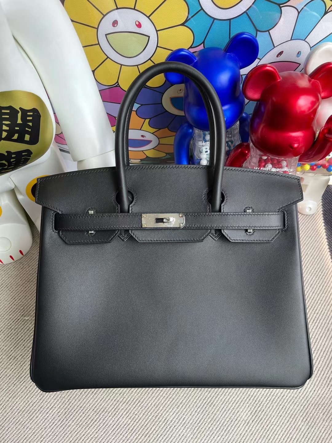 Herms Birkin Jonathan Ck89 Black 30cm