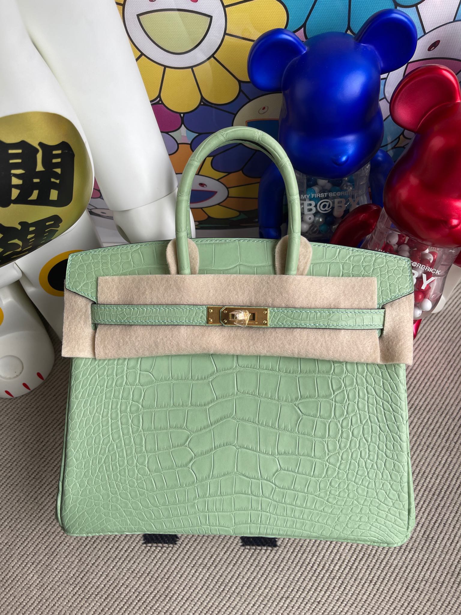 Herms Birkin Alligator matt 6U Mint green 25cm