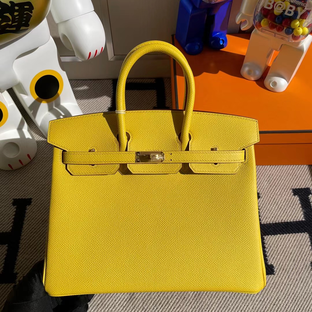 Herms Birkin Epsom 9O yellow 25cm
