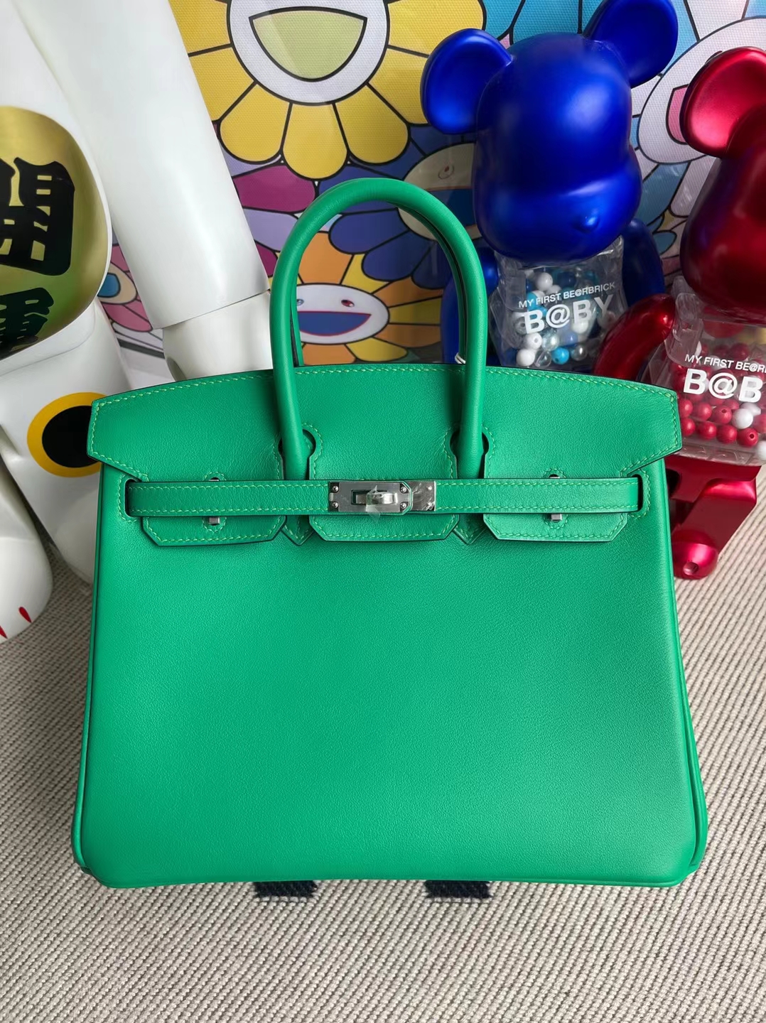 Herms Birkin Swift 7W Mint green 25cm