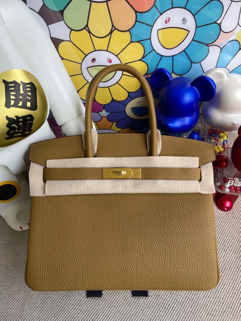 Uncle Bench Hermes Birkin 30cm togo 8U copper Gold Hardware Full Handmade