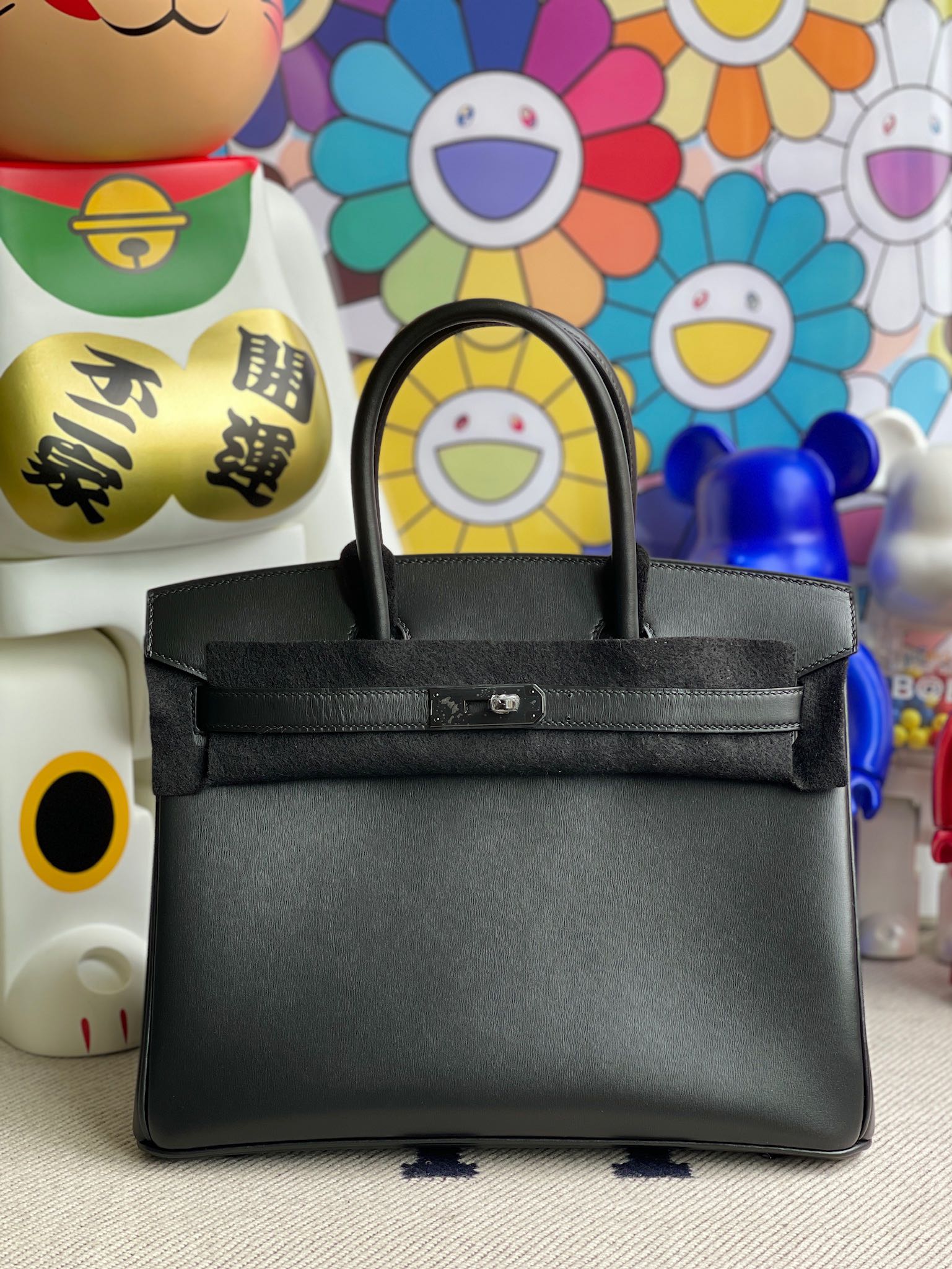 Uncle Bench Hermes Birkin 30cm Boxcalf ck89 noir black Hardware Full Handmade