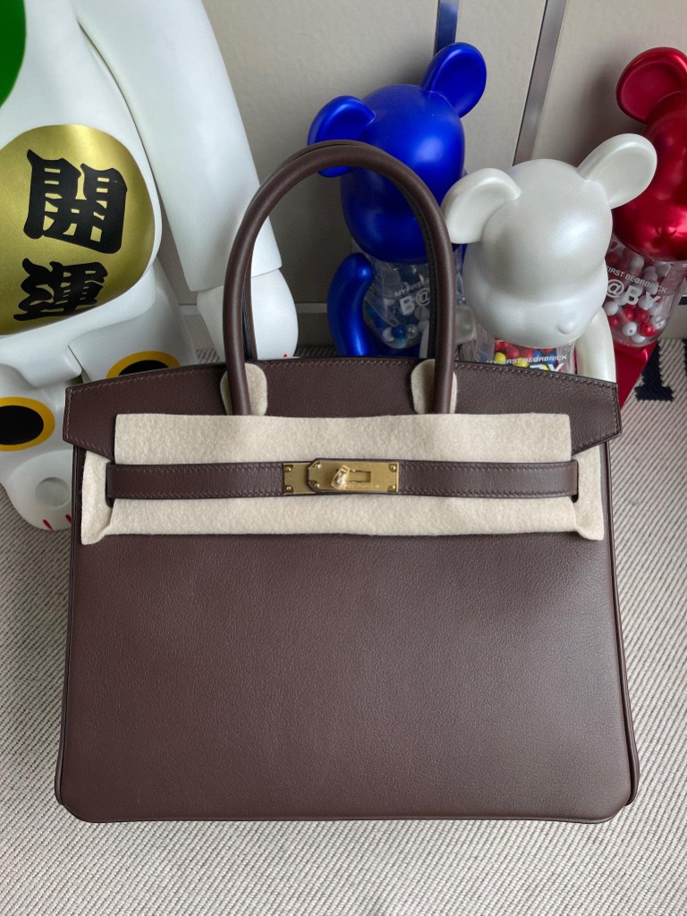 Uncle Bench Hermes Birkin 25cm Swift chocolate Gold Hardware Full Handmade