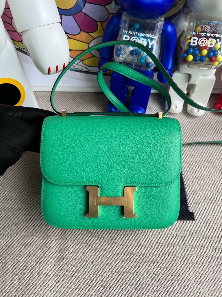 Uncle Bench Hermes Constance Evecolor Mint green Gold Hardware GHW 18m Full Handmade