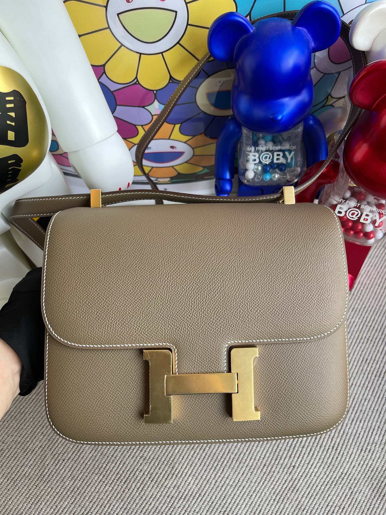 Uncle Bench Hermes Constance Epsom ck18 Etoupe Gold Hardware GHW 24m Full Handmade