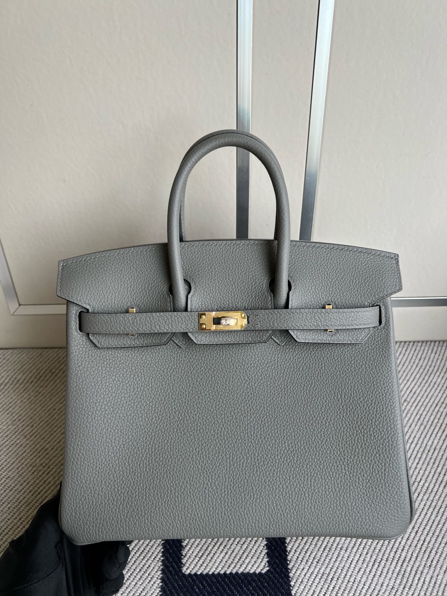 Uncle Bench Hermes Birkin Togo 0L Gris meyer Gold Hardware GHW 25m Full Handmade