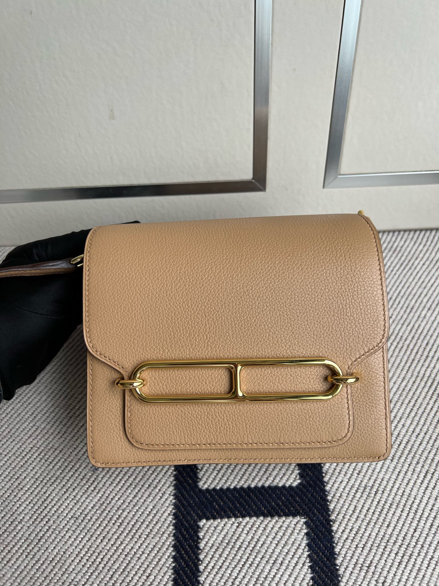 Uncle Bench Hermes Roulis Evecolor Tea Color Gold Hardware 18cm Full Handmade