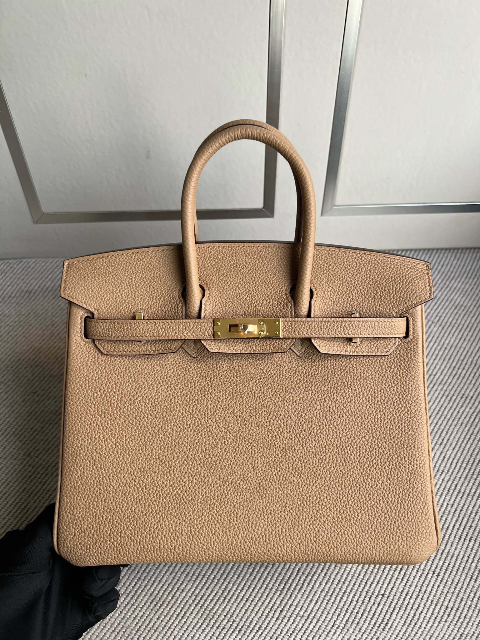 Uncle Bench Hermes Birkin Togo tea color Gold Hardware GHW 25cm Full Handmade