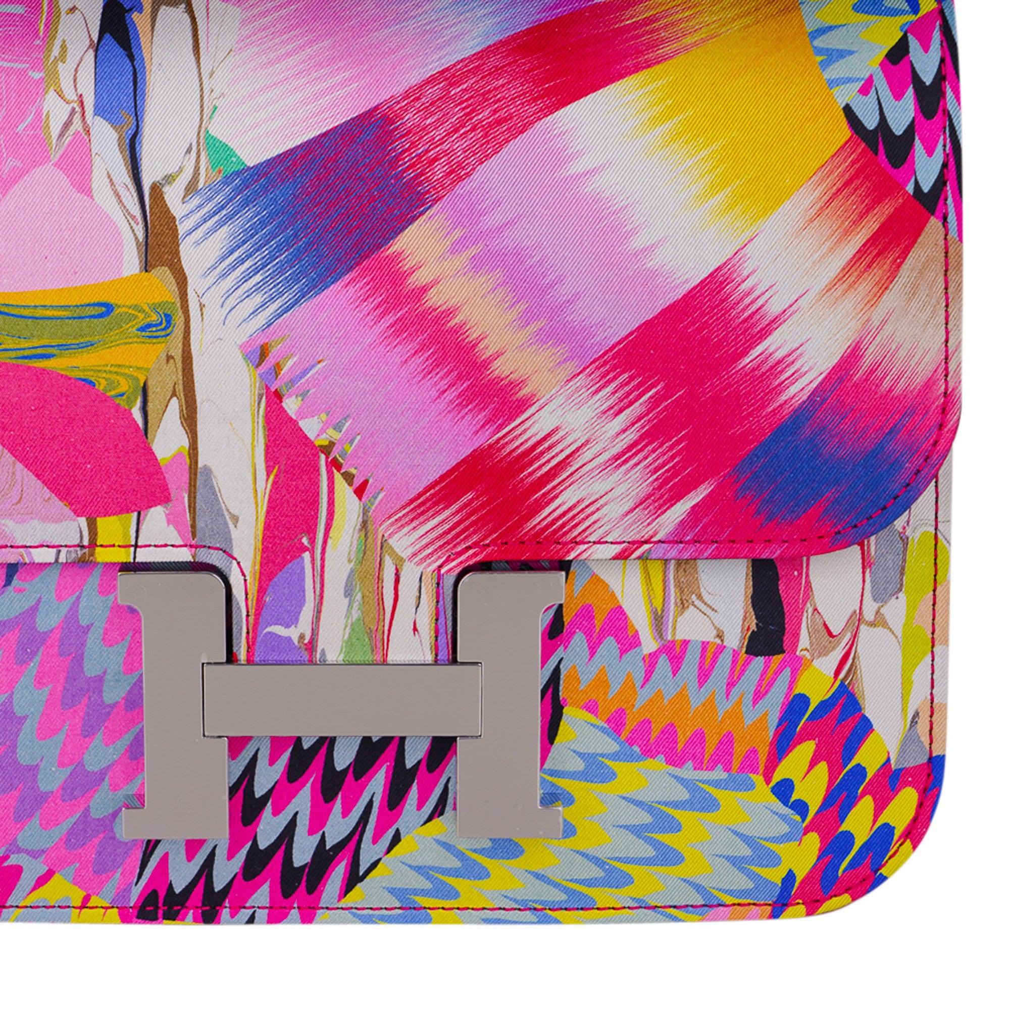 Hermès Constance 24 Marble Silk with Palladium Hardware – Limited Edition Hermes Limited Edition Constance Bag 24 Marble Silk with Palladium Hardware - view 6
