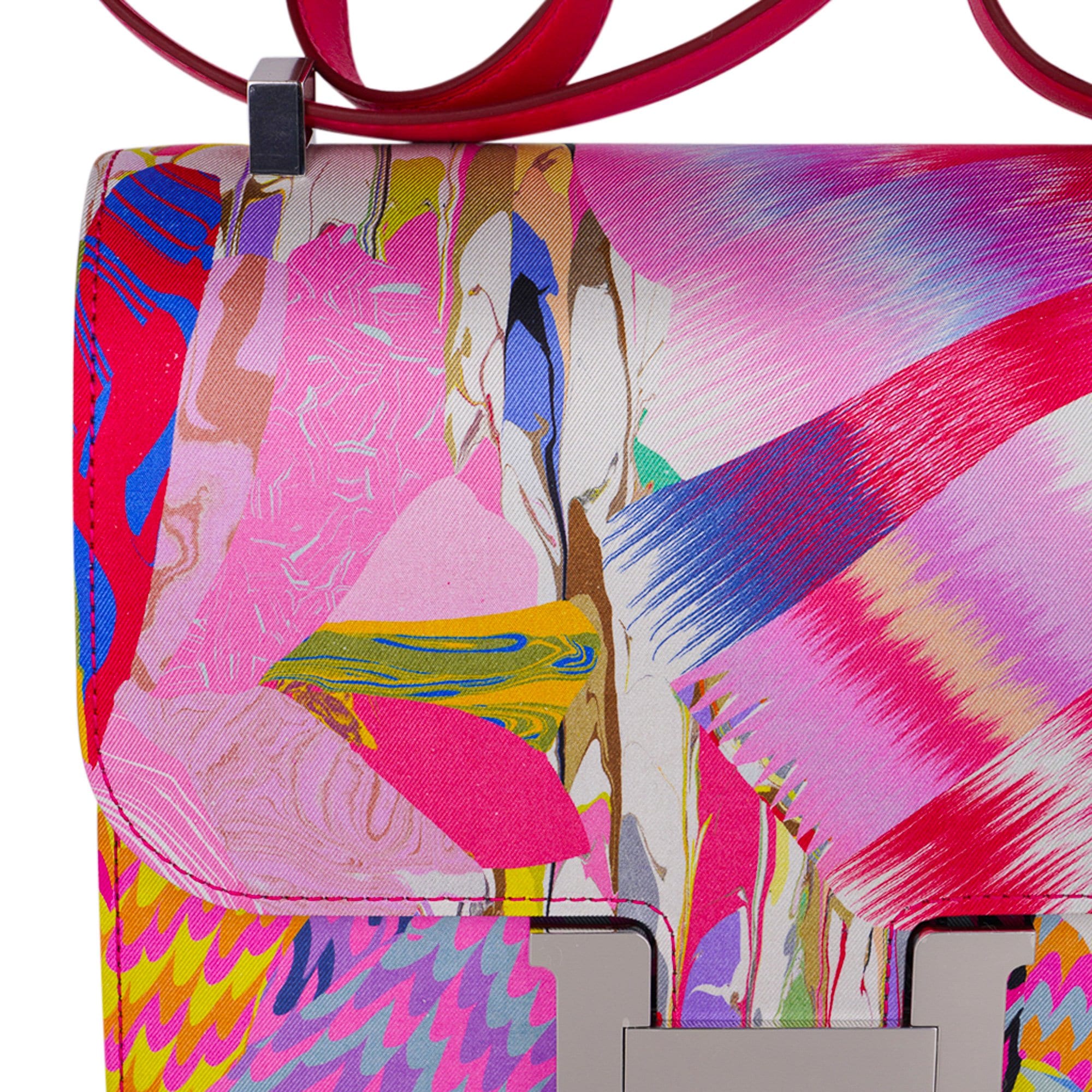 Hermès Constance 24 Marble Silk with Palladium Hardware – Limited Edition Hermes Limited Edition Constance Bag 24 Marble Silk with Palladium Hardware - view 7