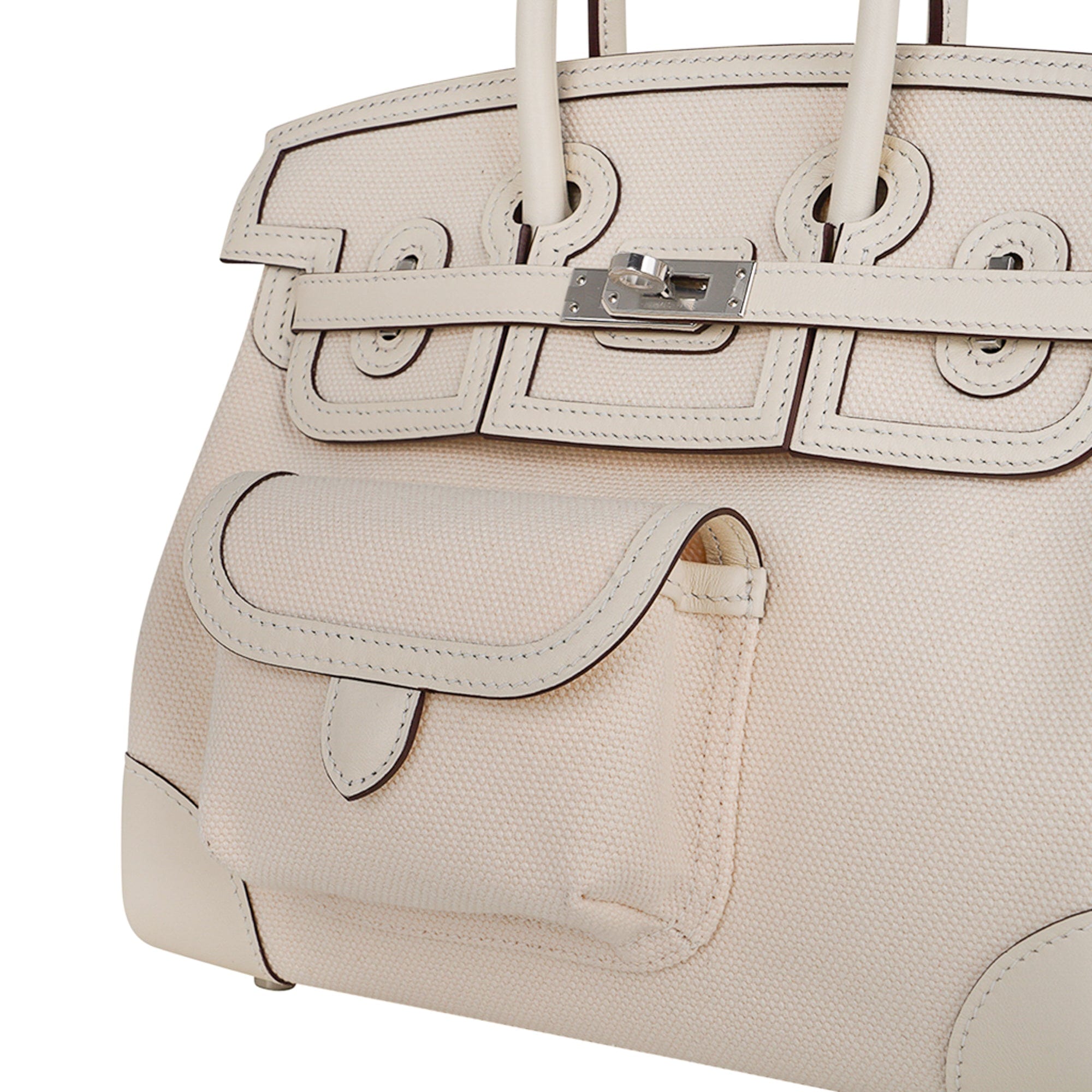 Hermès Birkin 25 Cargo Nata Toile Goeland Swift Leather Trim – Limited Edition Hermes Birkin 25 Cargo Nata Toile Goeland Bag Swift Leather Trim Limited Edition - view 6