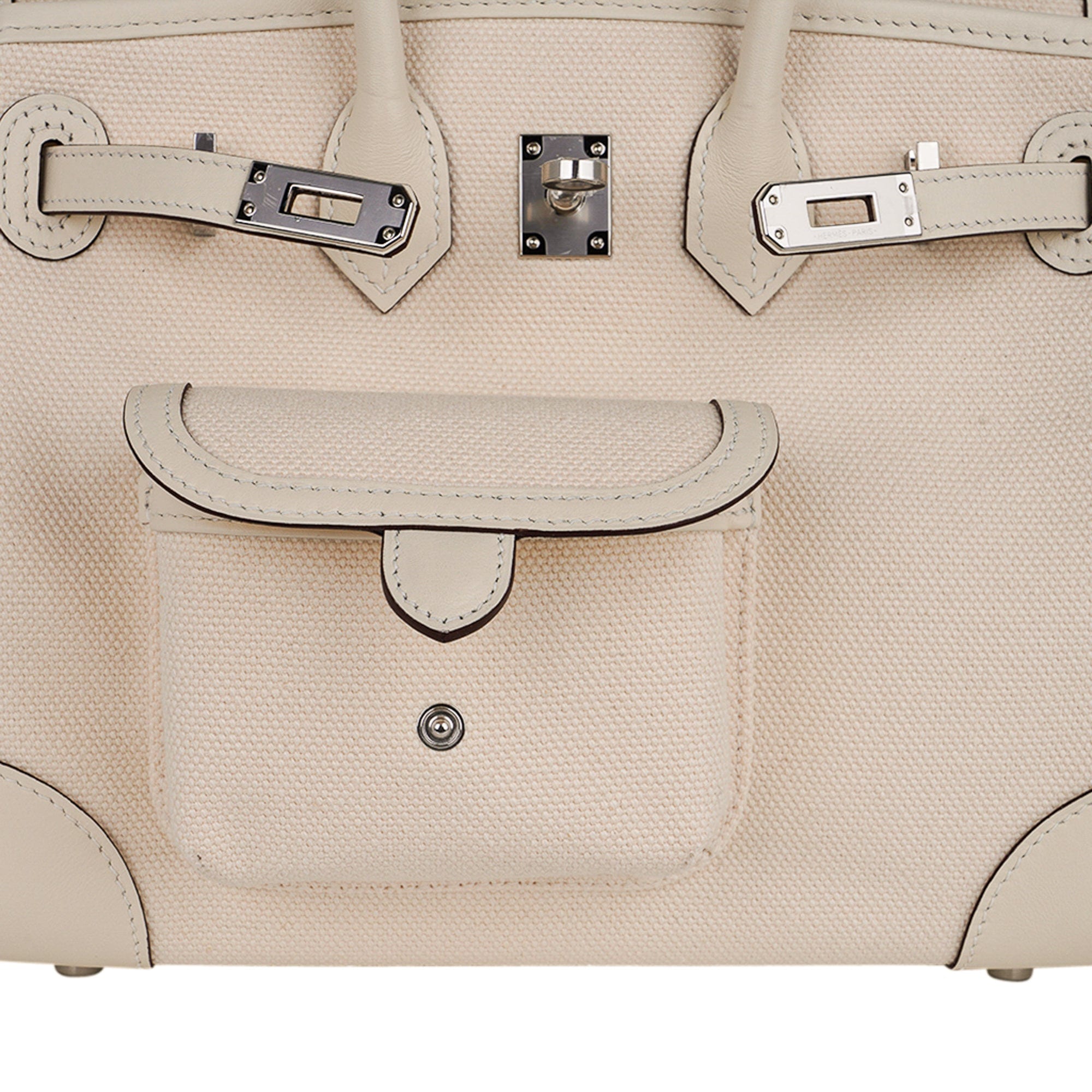 Hermès Birkin 25 Cargo Nata Toile Goeland Swift Leather Trim – Limited Edition Hermes Birkin 25 Cargo Nata Toile Goeland Bag Swift Leather Trim Limited Edition - view 7