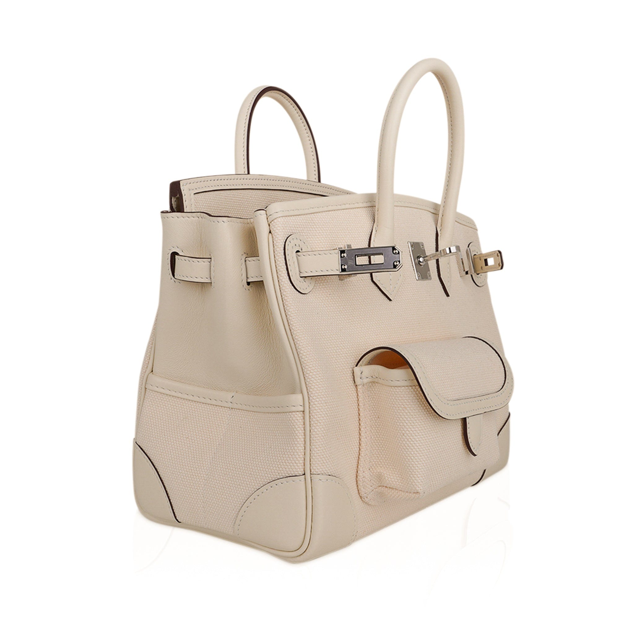 Hermès Birkin 25 Cargo Nata Toile Goeland Swift Leather Trim – Limited Edition Hermes Birkin 25 Cargo Nata Toile Goeland Bag Swift Leather Trim Limited Edition - view 11