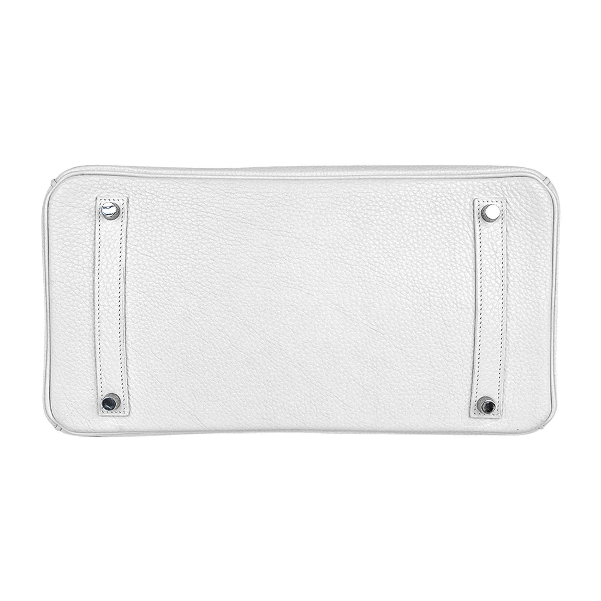 Hermès Birkin 35 White Clemence Palladium Hardware – Limited Edition Hermes Birkin 35 White Clemence Palladium Hardware Rare Limited Edition - view 11