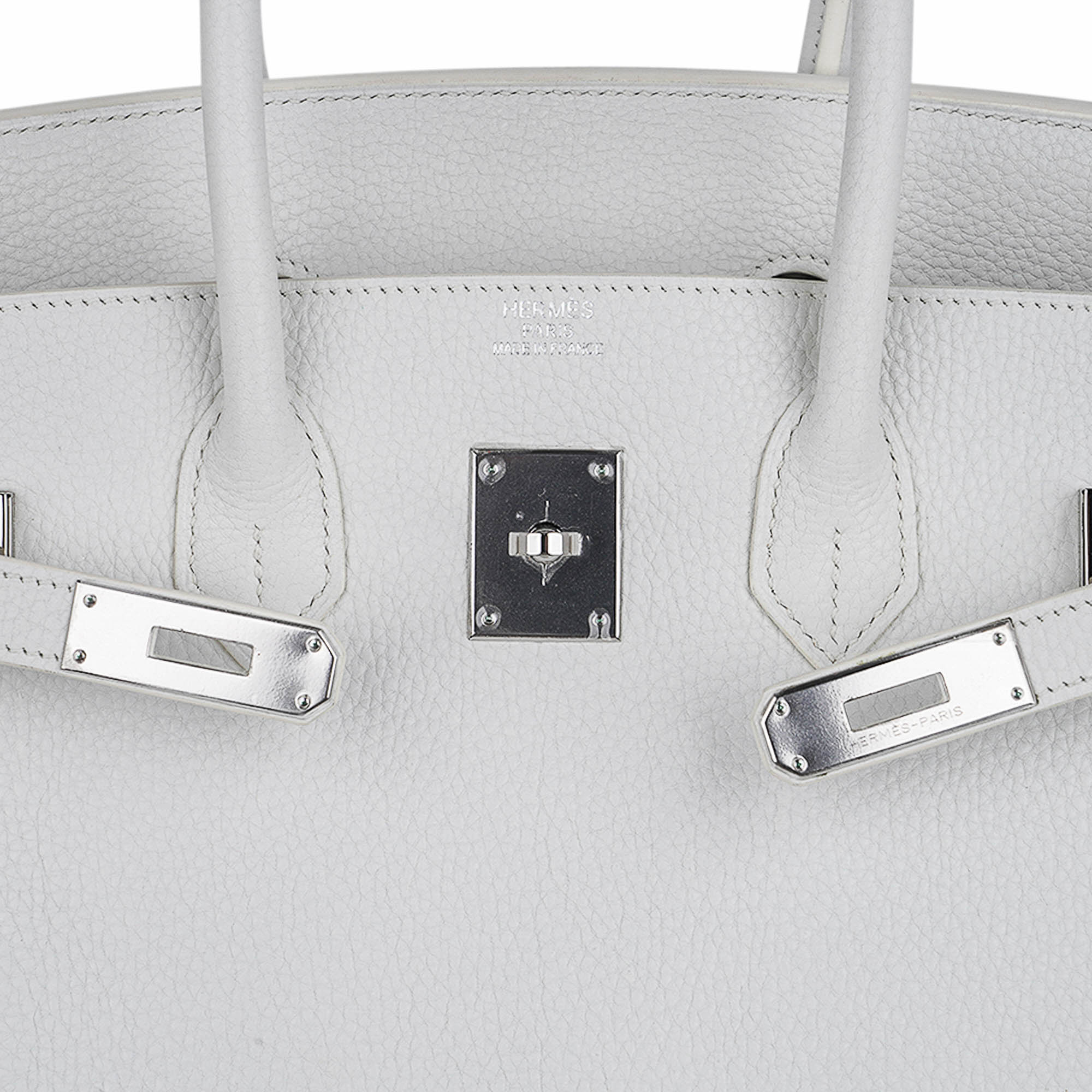 Hermès Birkin 35 White Clemence Palladium Hardware – Limited Edition Hermes Birkin 35 White Clemence Palladium Hardware Rare Limited Edition - view 10