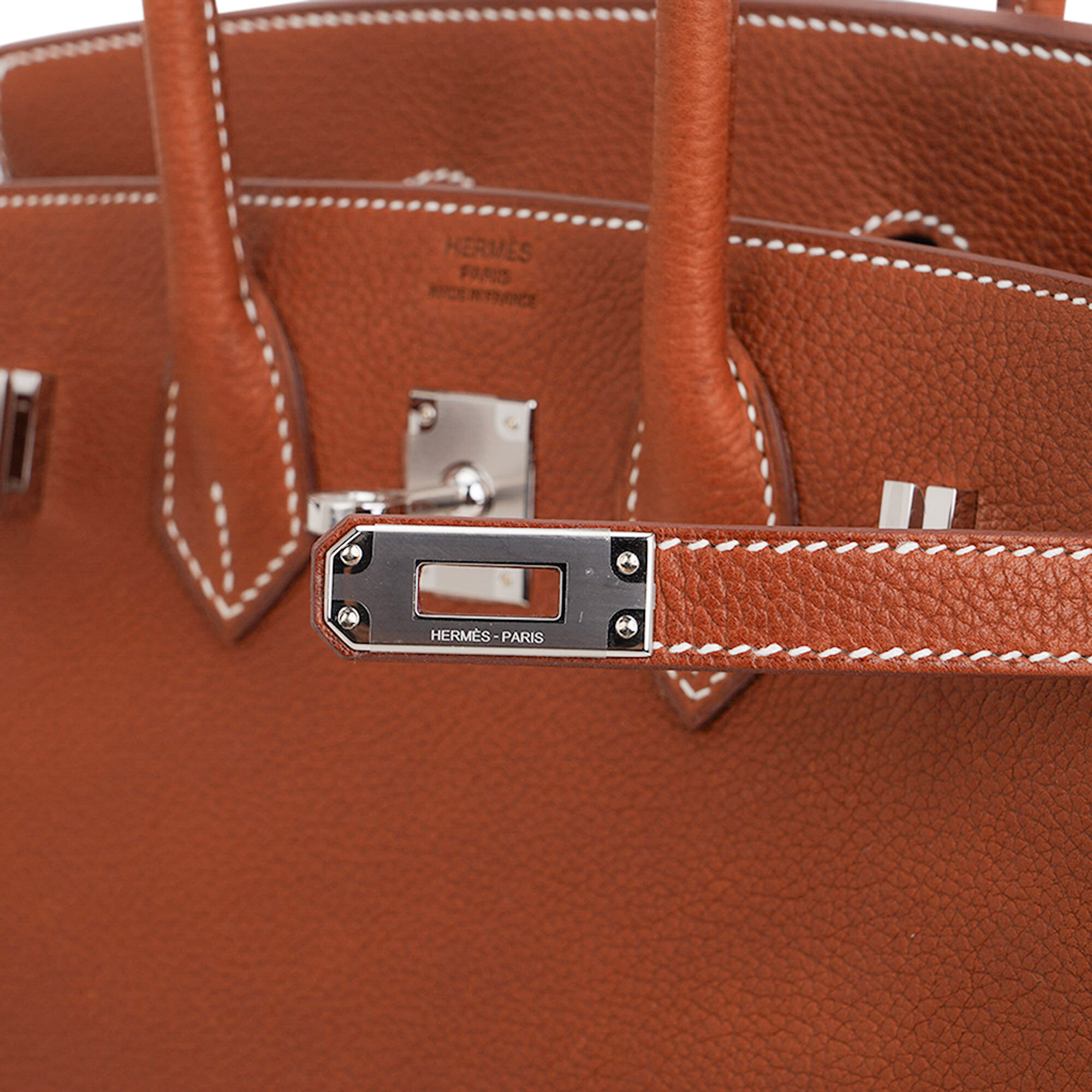 Hermès Birkin 25 Fauve Barenia Faubourg Leather Palladium Hardware – Limited Edition Hermes Limited Edition Birkin 25 Fauve Barenia Faubourg Leather Bag Palladium Hardware - view 5