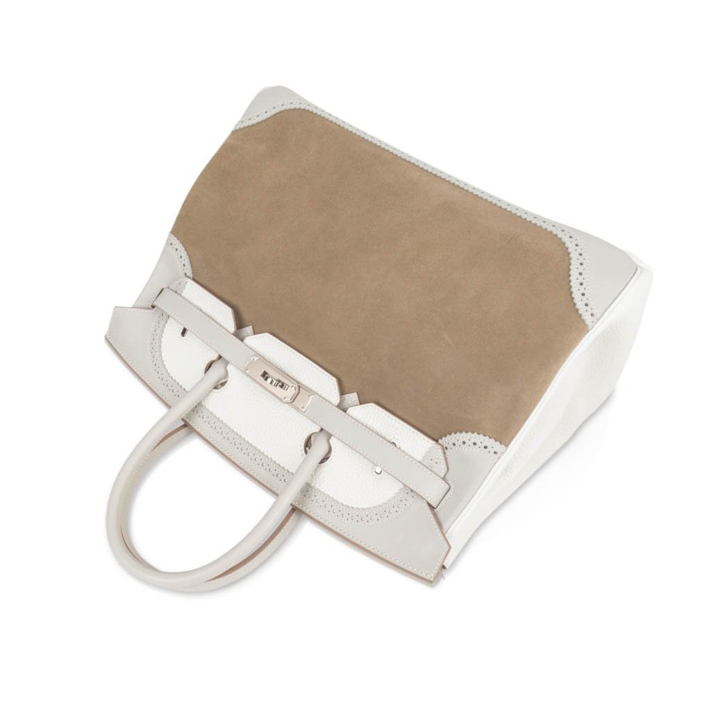 Hermès Birkin 35 Grizzly Ghillies Gris Perle Gris Caillou Colour – Limited Edition Hermes Birkin 35 Bag Grizzly Ghillies Gris Perle Gris Caillou Colour Limited Edition Rare - view 6