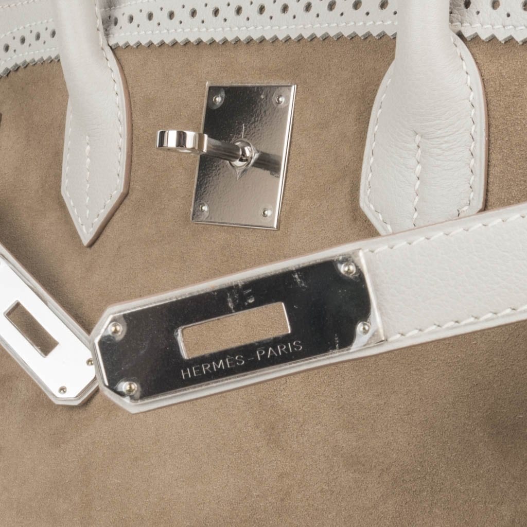 Hermès Birkin 35 Grizzly Ghillies Gris Perle Gris Caillou Colour – Limited Edition Hermes Birkin 35 Bag Grizzly Ghillies Gris Perle Gris Caillou Colour Limited Edition Rare - view 3