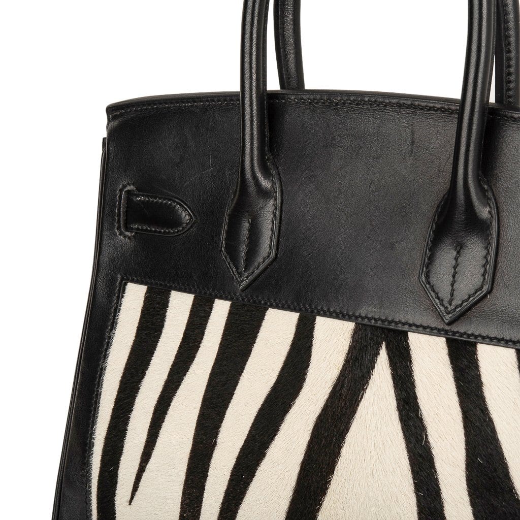 Hermès Birkin 30 Vintage Zebra Print Pony – Limited Edition Hermes Birkin 30 Bag Vintage Zebra Print Pony Limited Edition Very Rare - view 10