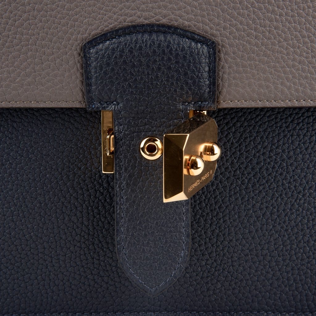 Hermès HSS Sac À Dépêches 27 Blue Nuit Etain Togo Gold Hardware – Limited Edition Hermès Limited Edition HSS Sac à Dépêches 27 Bag Blue Nuit Etain Togo Gold Hardware - view 12