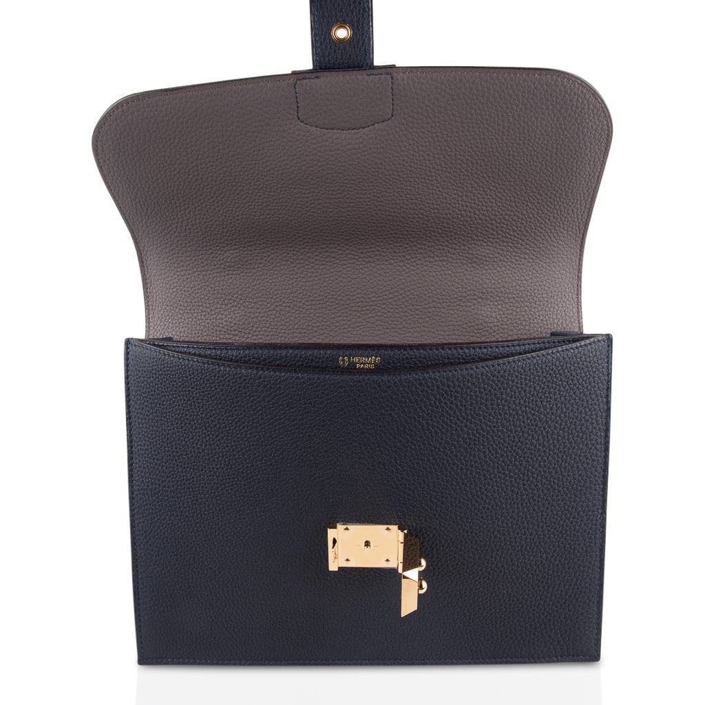 Hermès HSS Sac À Dépêches 27 Blue Nuit Etain Togo Gold Hardware – Limited Edition Hermès Limited Edition HSS Sac à Dépêches 27 Bag Blue Nuit Etain Togo Gold Hardware - view 7