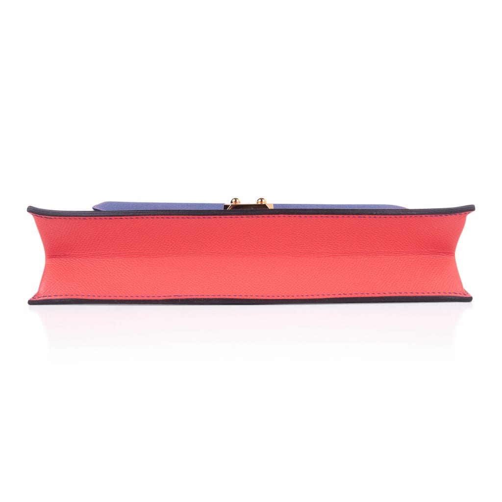 Hermès Special Order HSS Sac a Depeches 27 Electric Blue and Rose Jaipur Epsom with Gold Hardware – Limited Edition Hermes Limited Edition Special Order HSS Sac a Depeches 27 Bag Electric Blue & Rose Jaipur Epsom with Gold Hardware - view 13