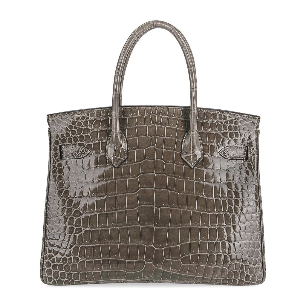 Hermès Birkin HSS 30 Gris Tourterelle / Blue Sapphire Porosus Crocodile – Limited Edition Hermes Birkin HSS 30 Bag Gris Tourterelle / Blue Sapphire Porosus Crocodile Limited Edition - view 11