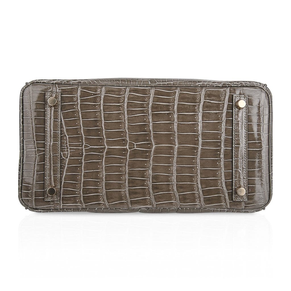 Hermès Birkin HSS 30 Gris Tourterelle / Blue Sapphire Porosus Crocodile – Limited Edition Hermes Birkin HSS 30 Bag Gris Tourterelle / Blue Sapphire Porosus Crocodile Limited Edition - view 12