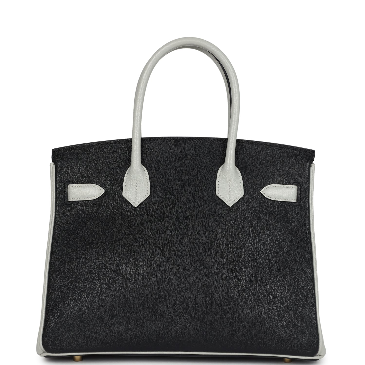 Hermès Special Order (HSS) Birkin 30 Black, Gris Perle Chevre Mysore Brushed Gold Hardware Hermes Special Order (HSS) Birkin 30 Black, Gris Perle Chevre Mysore Brushed Gold Hardware - View 4